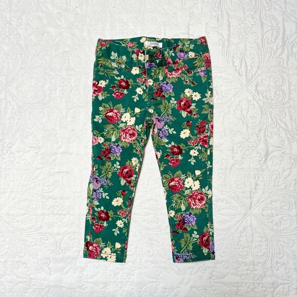 Fab Kids Floral Jeggings Size 2 - Picture 6 of 6